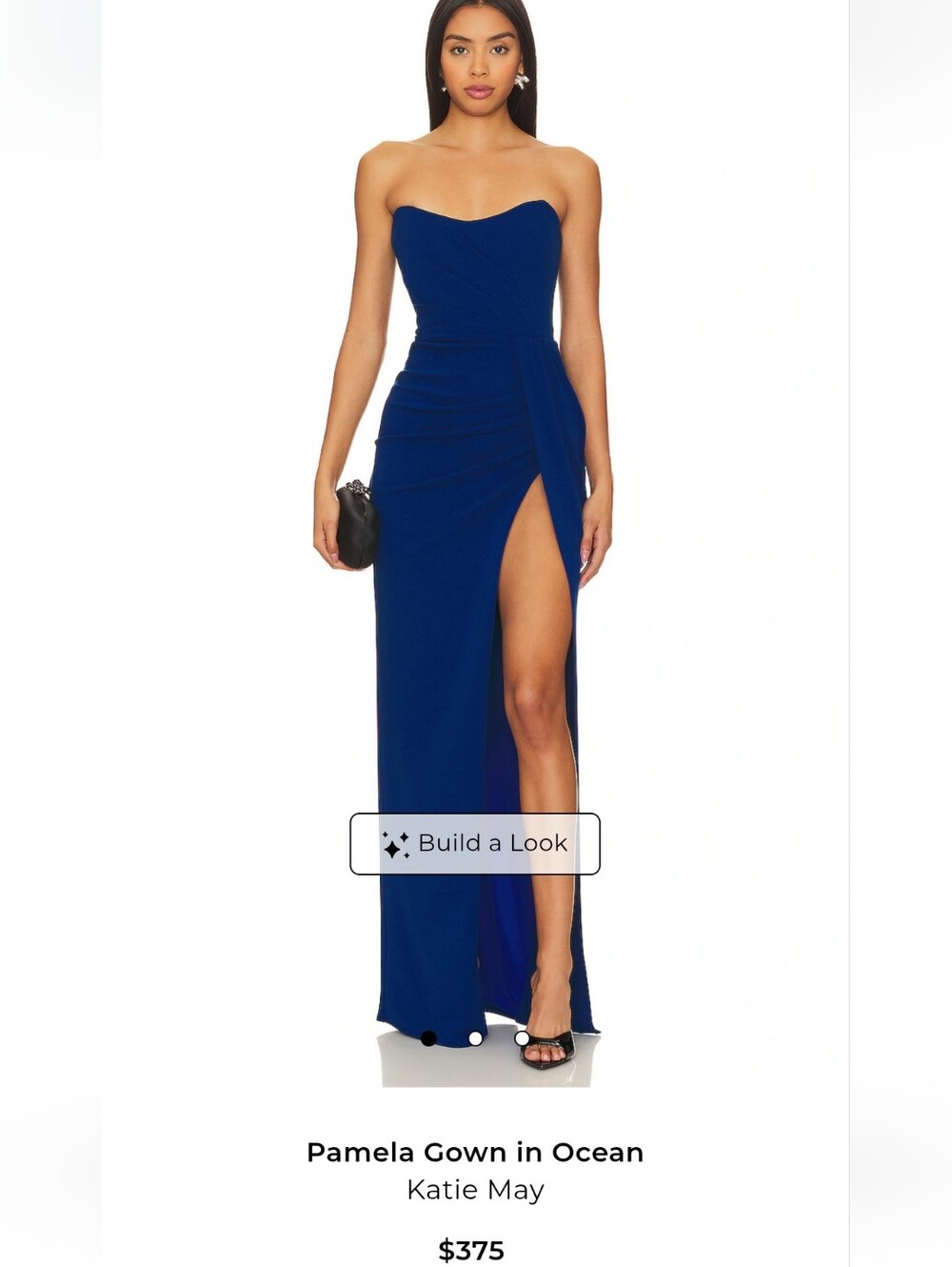 Katie May Strapless Evening Gown in Ocean Blue